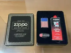 価格変更 ジッポー 星条旗メタル貼り 缶ケースギフト箱入り2003年製 未使用品