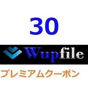 Wupfile　プレミアム公式プレミアムクーポン 30日間　入金確認後1分～24時間以内発送