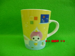 非売品★ぴちょんくん 陶器製のマグカップ たち吉製 ダイキン 黄