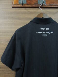 ★ 80S VINTAGE ARCHIVE コムデギャルソンオム GOMME des GARCONS HOMME 1984 ete 半袖 ポロシャツ ブラック アーカイブ 名作 ビンテージ