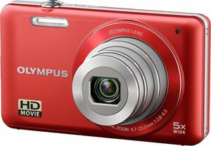 OLYMPUS デジタルカメラ VG-120 RED 1400万画素 広角26mm 光学5倍ズーム 3.(中古品)