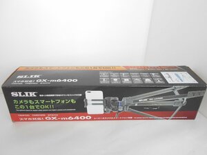 ★管B SLIK カメラ スマホスタンド 三脚 GX-m6400 4段 スマホホルダー クイックシュー 3ウェイ雲台