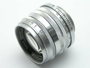 ★ハローカメラ★0348 CANON LENS Lマウント ( 50mm F1.8 ) 難有動作品 現状 1円スタート 即決有り