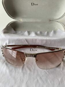 美品 Christian Dior クリスチャン ディオール サングラス メタルフレーム ボルドーグラデーションレンズ イタリア ケース擦れあり