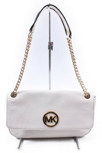 マイケルマイケルコース Michael michael kors バッグ ショルダー チェーン ロゴ レザー 白 ホワイト /sh0525 レディース