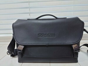 COACH コーチ C2292 リーグ バイク バッグ ブラック メッセンジャーバッグ