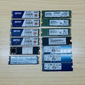 ジャンク◆パスワード有◆M.2 SATA 2280 SSD◆512GB◆256GB◆NVMe 128GB◆12枚