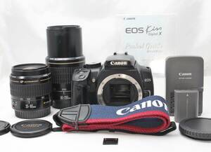 ★【限定！美品 スターティングセット】 Canon EOS Kiss Digital X ★ EF35-80mm USM EF80-200mm USM 20240503