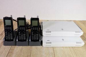 【 状態キレイ 3台セット】NTT A1-DCL-PS-(1)(K) / A1-DCL-S(3)CS-(1)(S) デジタルコードレス電話機 +アンテナセット 管理9147