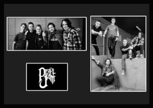 10種類!Pearl Jam/パール・ジャム/ROCK/ロックバンドグループ/証明書付きフレーム/BW/モノクロ/ディスプレイ (4-3W)