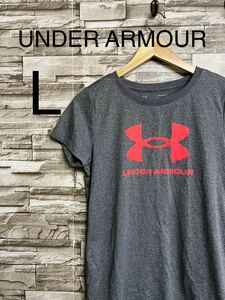 UNDER ARMOUR アンダーアーマー L Tシャツ Tee 半袖 半袖Tシャツ ロゴ グレー