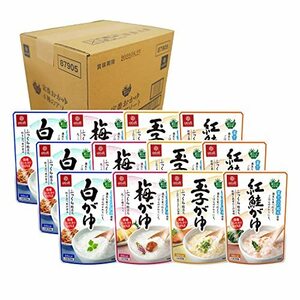 【在宅ワーク・非常食にも】はくばく 定番おかゆ4種のアソート 250g×12個