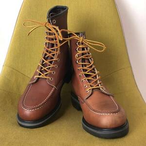 未使用 デッドストック RED WING レッドウイング 刺繍羽タグ PT91 4440 モックトゥレースアップ 10E USA製 レザーシューズ 28.0相当