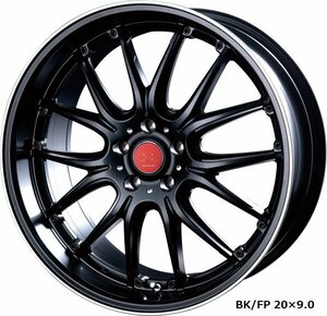 INTER MILANO VOLTEC HYPER MS-RE 30系アルファード/ヴェルファイア 20インチ アルミホイール 4本セット 20×9.0J +35 PCD114.3 5穴 BK/FP