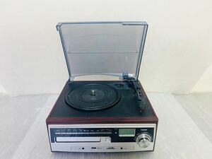 VERSOS マルチレコードプレイヤー VS-M001 ラジオ CD カセット レコード オーディオ 音響機器 音響機材 家電 現状品