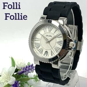 356 Folli Follie フォリフォリ メンズ 腕時計 デイト クオーツ式 新品電池交換済 人気 希少