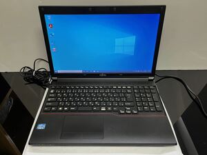 【Fujitsu】新品SSD搭載！Office2013 Professional LIFE BOOK A573/GW i3-3120 2.5GHz/4GB/SSD512GB/DVD-Rw 動作良好・中古