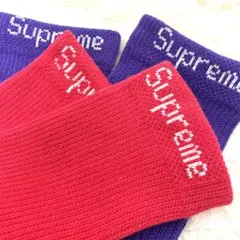 未使用　Supreme Hanes Socks レッド　パープル　セット