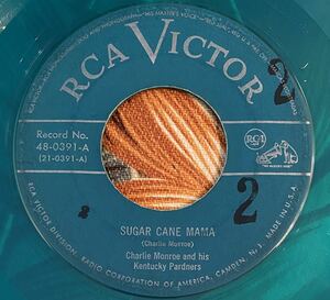 Charlie Monroe And His Kentucky Pardners 1950 US Original Green Vinyl 7inch Sugar Cane Mama : Down In Caroline Hillbilly