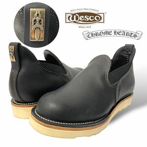 CHROME HEARTS x WESCO Romeo クロムハーツ ウエスコ ロメオ ダガープレート サイドゴアブーツ スリップオンブーツ レザー シューズ 正規品