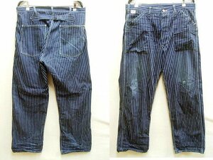 即決[W36]SUGAR CANE ウォバッシュストライプ SC40786 ベイカーパンツ WABASH STRIPE WORK PANTS シュガーケーン■6296