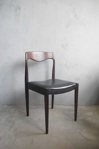 アンティーク　フランス　Niels.O.Moller No.71　レザー×ウッドチェア　D [csw-2076]　椅子　店舗什器　デンマーク