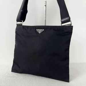 1円〜★PRADA プラダ ショルダーバッグ 三角ロゴ 三角プレート ナイロン テスート 斜め掛け ポシェット クロスボディ ブラック 黒