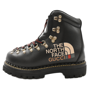 GUCCI グッチ×THE NORTH FACE ザノースフェイス トレッキングブーツ ブラック 655398