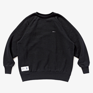 希少★新品本物【黒★Size2】★PE CREW NECK SWEATSHIRT 01 クルーネック スウェット 正規店購入 ディセンダント 入手困難 DESCENDANT 19AW