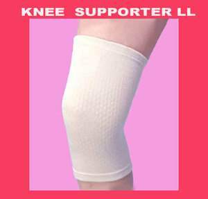ＬＬサイズ！膝サポーター・ひざ保護・２Lサイズ；大きめサイズ♪新品・即決！デカひざ対応♪白 XLサイズ