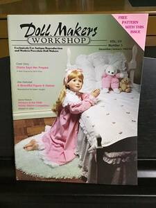 1992年12月号 Doll,Makers WORKSHOP 英語版 BELL社の人形制作手引き書／Figure A Steinerリプロ、オリジナルドール、ブーツ型紙付き