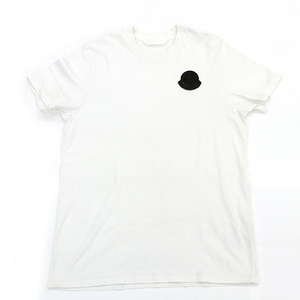 モンクレール MONCLER T-SHIRT SS 半袖Ｔシャツ 綿100％ ホワイト トップス 表記サイズ XL【yy】【中古】4000064801200676