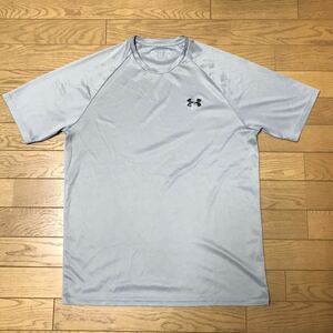 UNDER ARMOUR MEN’S TRAINING SHORT SLEEVE T-SHIRTS (100%-POLYESTER) size-LG(着丈70身幅56) 中古 送料無料 NCNR