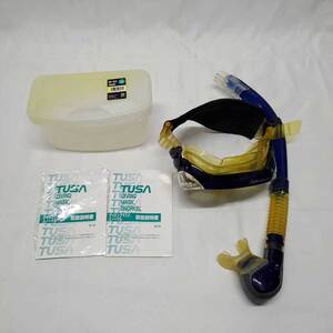 【中古】[セット] ツサ Splendive IV Diving Mask M-40 ダイビングマスク SP-130 Platina Hyperdry シュノーケル TUSA