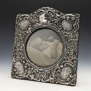 1906年 英国アンティーク 純銀製フレーム 写真立て/ポートレート SAMUEL M LEVI