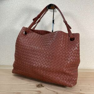 1円　極美品　ボッテガヴェネタ BOTTEGA VENETA ハンドバッグ 179320 ミディアム ガルダバッグ レザー レッド系　ブラウン系 バッグ　7532