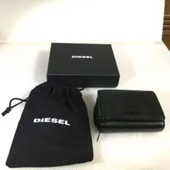 DIESEL ディーゼル　3つ折りレザー財布　コンパクト　箱付き　袋付き