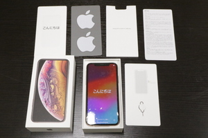 美品 最高傑作 iPhone XS 256GB ゴールド SIMフリー GOLD NTE22J/A アイフォン A2098 アップル Xs スマホ 携帯 電話 アイフォーン Apple