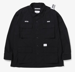 新品 初売り 限定 WTAPS ダブルタップス × NEIGHBORHOOD ネイバーフッド JUNGLE LS / SHIRT. BLACK M