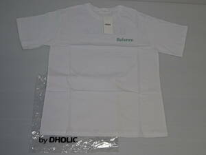 未使用 保管品 DHOLIC Balance ボクシーTシャツ ホワイト ワンサイズ レタリング ディーホリック 佐川発送