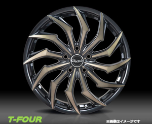 モンツァジャパン ワーウィック ハーベル アルミホイール4本 1台分(18×7J 5-114 INSET53)ホンダ オデッセイ RB3 4(ブラック)