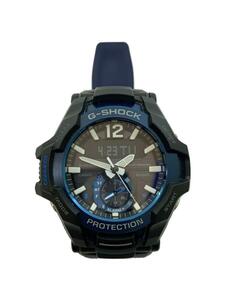 CASIO◆ソーラー腕時計・G-SHOCK/GR-B100-1A2JF/アナログ/ラバー/BLK/BLK