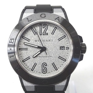 Ft1177611 ブルガリ 腕時計 ディアゴノ マグネシウム ラバーベルト DG41SMC グレー系文字盤 メンズ BVLGARI 美品・中古