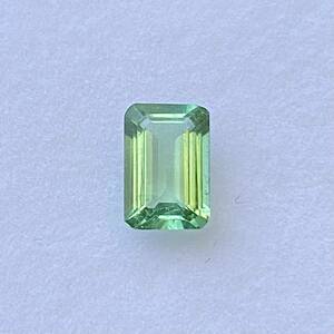 バイカラー グリーントルマリン ルース 0.70ct スクエア ステップカット