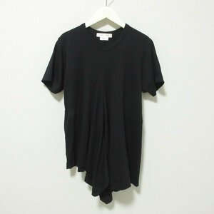 美品 23SS COMME des GARCONS コムデギャルソン 半袖 アシンメトリー 変形 Tシャツ カットソー M ブラック 123