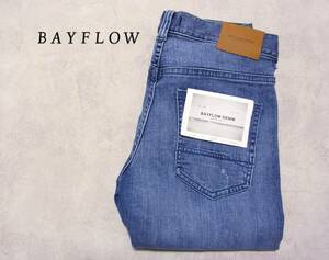 新品【W28】BAYFLOW ベイフロー SLIM SKINNY スリムスキニー デニム ダメージリペア ビンテージ加工