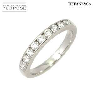 ティファニー TIFFANY&Co. ハーフサークル チャネル セッティング バンド 9号 リング ダイヤ Pt 指輪 Diamond Ring 90220859