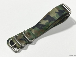 ラグ幅22mm NATO 迷彩ベルト ハイグレードタイプ ファブリック ストラップ ナイロン ミリタリー 腕時計ベルト ② HG1