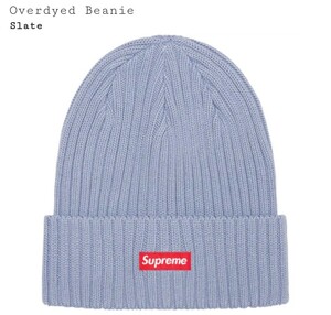 22SS Supreme Overdyed Beanie slate　シュプリーム　オーバーダイド　ビーニー　スレート スレイト　青　ブルー　ニット帽