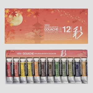 送料無料★ホルベイン 不透明水彩絵具 ガッシュ 彩 15ml G753 12色セット 秋 3753